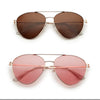 Gold frame aviator sunglasses by 2 Chic