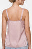 Sleeveless woven top with lace pink chantilly by Liverpool