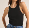 Avril rib top in black by Z Supply