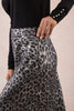 Silver and black animal print maxi skirt by Molly Bracken