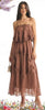 Layered tiered midi brown by Lena