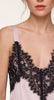Sleeveless woven top with lace pink chantilly by Liverpool