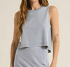 Sloane jersey denim muscle tank in washed indigo by Z Supply