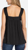 Sleeveless Woven Top with Pintuck Straps by Liverpool