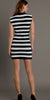 Mock neck striped mini dress black and white by Endless Rose
