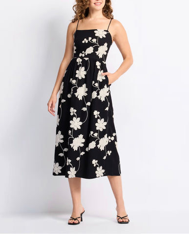 Gracie embroidered midi dress by Lucy Paris
