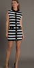 Mock neck striped mini dress black and white by Endless Rose