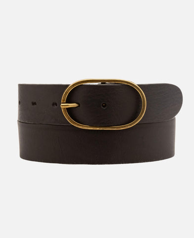 Classic leather belt black by Amsterdam Heritage