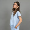 Tara Short Sleeve V-neck tee in Bluebell by RD Style
