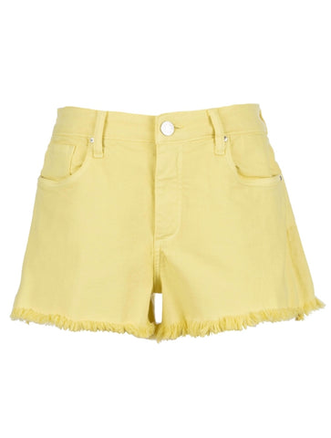 Jane high rise shorts with fray hem in lemon drop by Kut From the Kloth