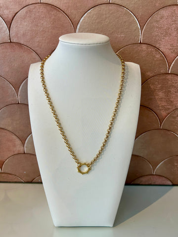 Small rolo chain with spike ring by Knotty Bling