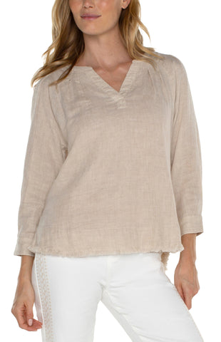 3/4 sleeve raglan top beige by Liverpool