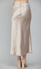 Heavy weight satin midi skirt by Fate