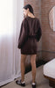 Modal v neck mini dress cocoa by P.Cill