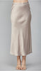 Heavy weight satin midi skirt by Fate