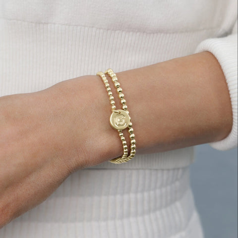 ecollegiate classic gold 3mm bracelet - south carolina disc extended size