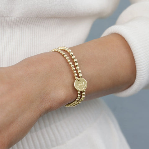 ecollegiate classic gold 3mm bracelet - clemson disc standard size 6.25