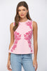 Floral jacquard peplum top by Fate