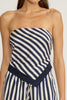Nara scarf top navy stripe by Lucy Paris