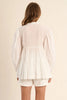 Tiered white blouse by Molly Bracken