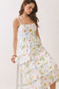 Floral print midi with tiered skirt by TCEC
