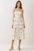 Floral print midi with tiered skirt by TCEC