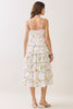 Floral print midi with tiered skirt by TCEC