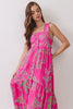 Magenta midi with green print by TCEC