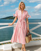Crimson weave shirt midi Dress by Meet me in Santorini