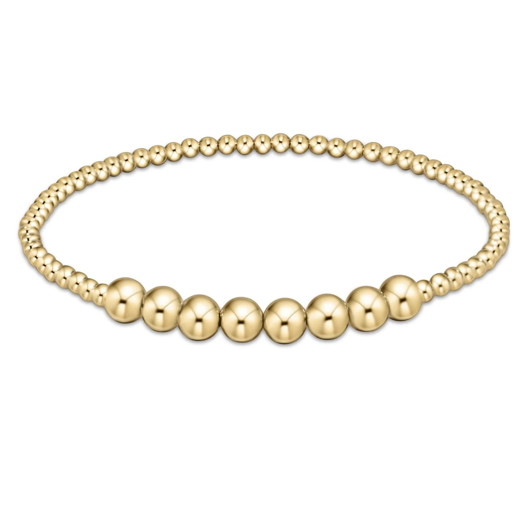 Classic gold beaded bliss 2.5mm bead bracelet-5mm gold by Enewton