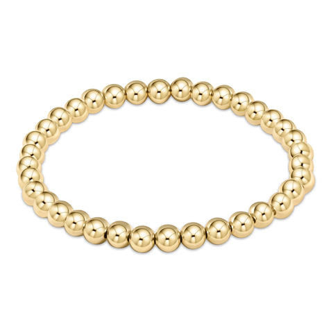 Classic gold 5mm bead bracelet by Enewton