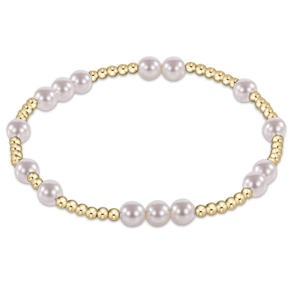Hope unwritten 5mm bead bracelet- pearl by Enewton