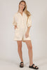 Gauze 3/4 sleeve Romper in Cream by Before You