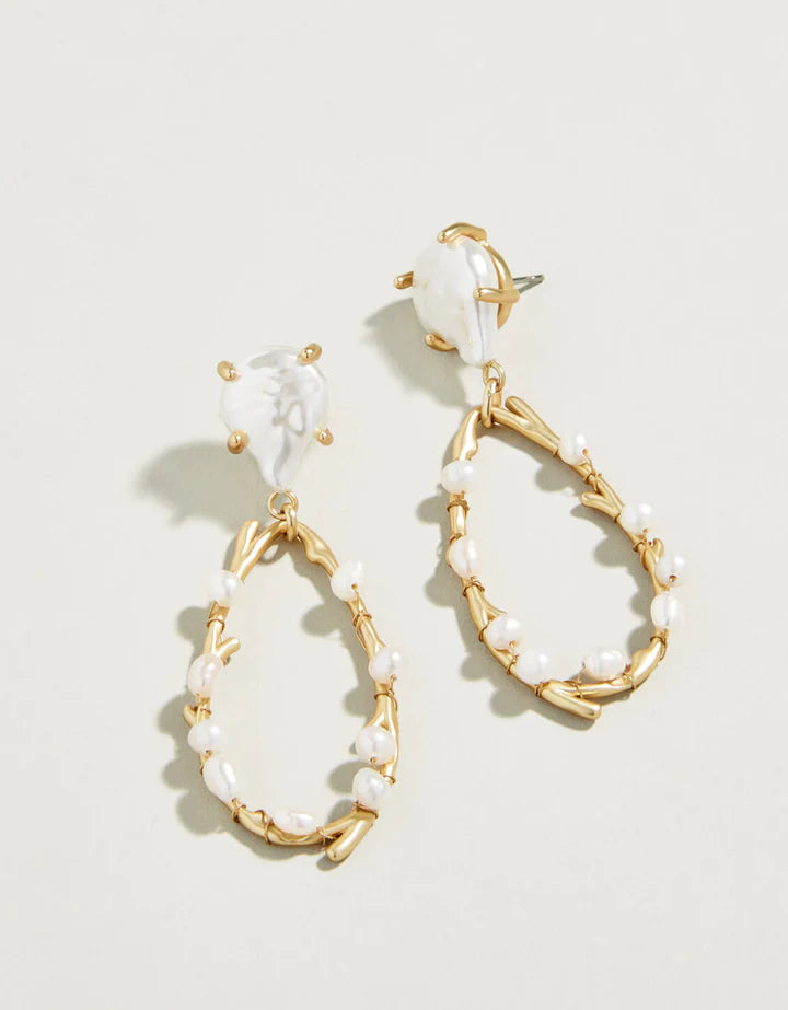 Sea coral pearl Earrings pearl by Spartina