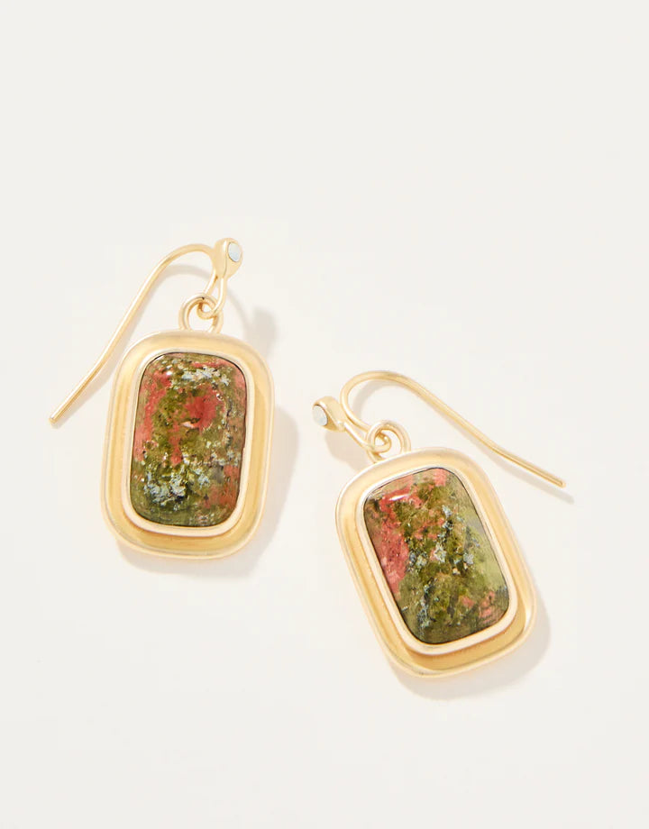Stone drop earrings Unakite by Spartina