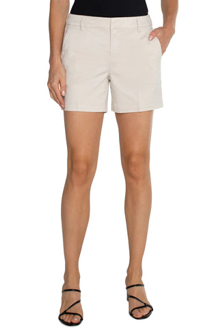 Kelsey trouser short 5” in Roman stone by Liverpool