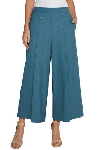 Sailor crop wide leg 25” in ocean blue by Liverpool