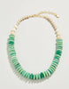 Gaia beaded necklace 17” green by Spartina 449