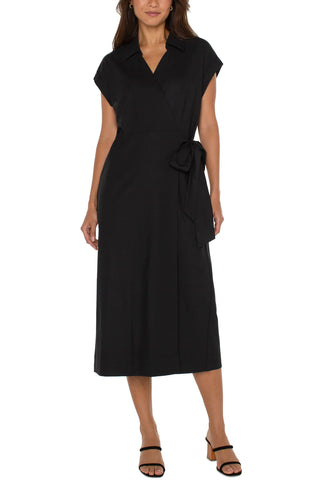 Collared wrap dress by Liverpool