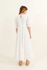 V neck tiered lace maxi white by Molly Bracken