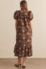 Brown floral print midi by Entro