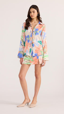 Ravina tie shirt floral by Mink Pink