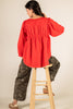 Cotton v neck blouse tomato by Before You