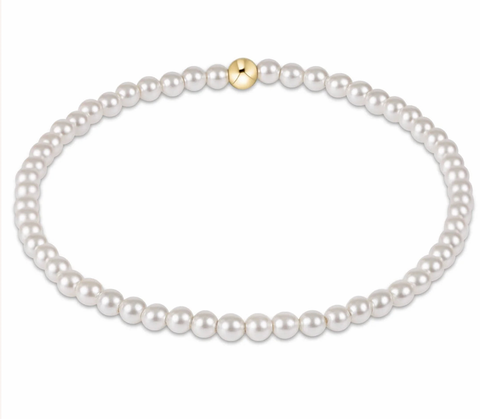 Classic pearl 3mm bead bracelet by Enewton