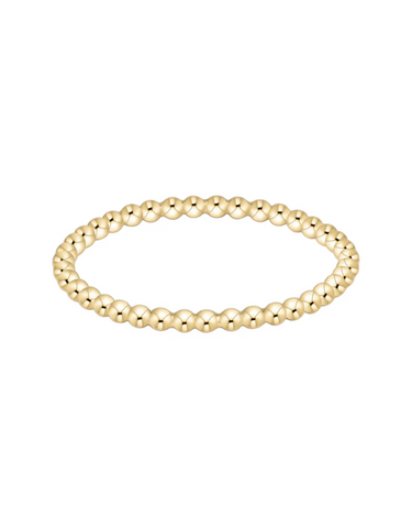 Classic gold 1.5mm bead ring By Enewton