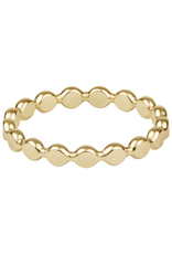 Classic gold 2.5mm beaded disc ring By Enewton