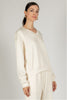 Butter modal v-neck pullover top ivory by P. Cill