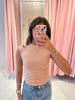 Yve extended sleeve funnel neck tee shell pink by RD Style