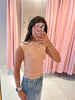 Yve extended sleeve funnel neck tee shell pink by RD Style