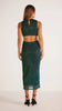 Astrid cutout midi in emerald by Mink Pink
